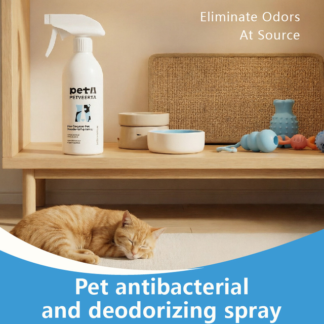 Spray desodorizante antibacteriano para animais de estimação para cuidados diários de cães e gatos