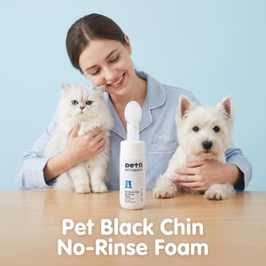 Espuma para cuidados com a pele de animais de estimação, remoção de óleo de queixo preto, gatos e cães