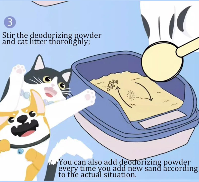 Powder desodorizador de lixo de gato.2