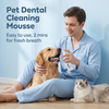 Mousse de limpeza dentária profissional para animais de estimação