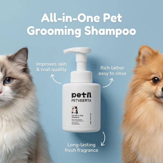 Shampoo multifuncional clareador e iluminador para animais de estimação, produtos para cuidados com animais de estimação