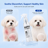 Spray hipoalergênico para pele de animais de estimação OEM / ODM com centela natural e alcaçuz - fornecimento a granel para marcas de cuidados com animais de estimação