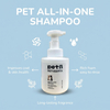All in One Pet Shampoo Condicionador Limpeza Suave Cães Gatos