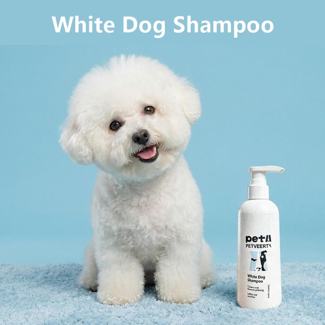 Shampoo removedor de manchas para cães brancos para clarear o pelo