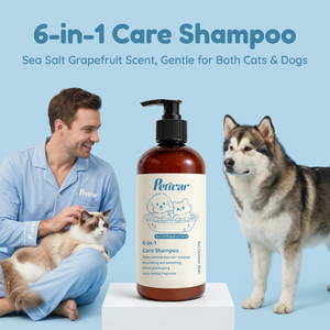Shampoo profissional de toranja e sal marinho para animais de estimação para limpeza profunda e fragrância de longa duração